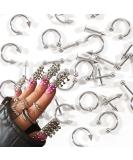 3D Metal Punk Nail Charms - Tungsten Carbide Cross Spike Nose & Lip Rings | Y2K Gothic Nail Decorations & Face Makeup - Buy Online on GoSupps.com