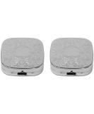 Engraveable Set of 2 Silver Etched Victorian Pocket Purse Pill Boxes with Mirror - International Shipping - Buy Online on GoSupps.com