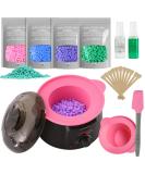 Luxspire Waxing Kit for Women - Digital Wax Warmer with Silicone Pot | 4 Pack Hard Wax Beads & Applicator | Home Self Waxing Kit for Body, Eyebrow, Bikini - Buy Online on GoSupps.com