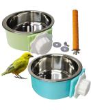 Stainless Steel Bird Feeding Dish Cup Stand - Cage Accessories for Parakeet, Conure, Cockatiels, Lovebirds, Budgie, Chinchilla - Buy Online on GoSupps.com