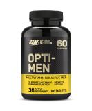 Optimum Nutrition Opti-Men Multi-Vitamin Supplements for Men with Vitamin D Vitamin C Vitamin B6 and Amino Acids Unflavoured 60 Servings 180 Capsules 180 Count (Pack of 1) - Buy Online on GoSupps.com