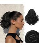 BARSDAR 22cm Short Wavy Ponytail Extension - Jet Black Synthetic Hair Clip for Women - Buy Online on GoSupps.com