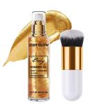 Shimmer Body Oil - Waterproof Liquid Luminizer for Face & Body | Gold Glow Illuminator & Moisturizer | Highlighter Makeup (1 Count - Buy Online on GoSupps.com