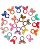 20pcs Toddler Girls Baby Hair Ties with Rabbit Ear Chiffon Scrunchies Ponytail Holders - Cute Mix - Buy Online on GoSupps.com