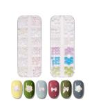 3D Flower Nail Art Charms - 2 Boxes, 24 Grids, Aurora Bow & Butterfly Designs for DIY Manicures - Nail Art Decoration & Jewelry Making - Buy Online on GoSupps.com