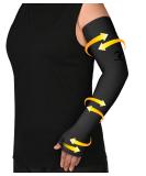 KEKING Lymphedema Compression Arm Sleeve with Gauntlet | 20-30 mmHg Medical Support for Pain Relief Arthritis & Swelling | Full Arm Brace for Men & Women | Single Black 3XL - Buy Online on GoSupps.com