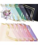 Whaline 120Pcs Floral Wrapping Paper - 12 Colors Gold Edge Waterproof Bouquet Packaging Paper - Ideal for Wedding, Birthday, Mother's Day - DIY Craft and Flower Shop Supplies - Buy Online on GoSupps.com