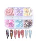 Holographic Mermaid Nail Art Glitter Sequins - 50g Irregular Aurora Opal Flakes for Nail Decoration - Buy Online on GoSupps.com