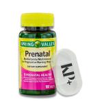 Spring Valley Prenatal Multivitamin & Multimineral Tablets - 100 Count Dietary Supplement for Women with Pill Case - Optimized for International Shipping - Buy Online on GoSupps.com