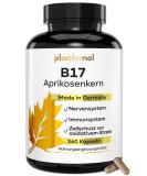 360 Apricose seeds capsules with 1100mg apricot core extract per day (2 capsules) with vitamin B17 + natural vitamin C made of rosehip + piperine - half -year supply with 180 portions of Plantomol 360 pieces (1 Pack) - Buy Online on GoSupps.com