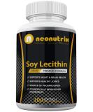 Soy Lecithin Capsules 1200mg - Immune Support Supplement | Brain & Heart Health | 100 Softgels, Made in USA - Non-GMO - Buy Online on GoSupps.com