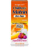 Motrin Children's Dye-Free Pain Reliever/Fever Reducer Original Berry Flavor 4 oz (2 Pack) - Buy Online on GoSupps.com