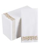 200 Pack Disposable Guest Towels Soft and Absorbent Linen-Feel Paper Hand Towels Durable Decorative Bathroom Hand Napkins for Kitchen,Parties,Weddings,Dinners or Events,White and Gold Gold Disposable Guest Towels - Buy Online on GoSupps.com