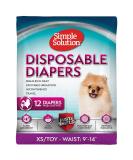 Simple Solution True Fit One-Way Dog Diapers for Bitches - Super Absorbent XS/Toys 12 Count | Best International Shipping - Buy Online on GoSupps.com