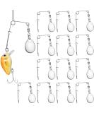 40 Pieces Fishing Spinner Blades Spinnerbait Smooth Spoons Rigs Fishing Spoons Blades Spinner Fishing Lures Accessories Silver - Buy Online on GoSupps.com