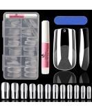 MAGIC ARMOR Square Gel Nail Tips 120pcs - Half Matte Clear False Nails for DIY Nail Art - 12 Sizes - Buy Online on GoSupps.com