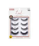 KISS Lash Couture Faux Mink False Eyelashes Multipack - Celebrity Favorite Wispy Effect Volume & Curl Reusable Cruelty-Free 4-Pairs Contact Lens Friendly - Buy Online on GoSupps.com