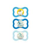 MAM Air Night & Day Baby Pacifier 3 Pack - Glows in the Dark, Sensitive Skin, 6-16 Months, Boy - 3 Count - Buy Online on GoSupps.com