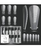 Vnjaoi 120 Pcs Poly Extension Gel Dual Nail Forms with Scale Builder Coffin Nail Molds - Ballet Dual Nail Forms Set for Manicure and Nail Art Design - Buy Online on GoSupps.com
