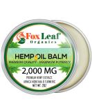 FOXLEAF Organics Hemp Oil Balm with Arnica Montana & Turmeric - Unscented & Non-Greasy Maximum Potency with 2000MG | Made in USA - 2 OZ - Buy Online on GoSupps.com
