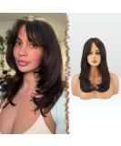 FESHFEN Long Brown Wigs with Bangs - Natural Look Synthetic Hair Wig for Women | 45 cm International Shipping - Buy Online on GoSupps.com