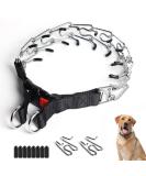 Dog Training Collar Metal Choke Chain for Dog Adjustable Durable Thick Prong Collars Dogs Anti Bark Collars for Large Medium Small Dogs Outdoor Trainings - Buy Online on GoSupps.com