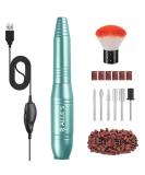 Electric Nail Drill for Acrylic & Gel Nails - 20000RPM Professional Efile with Adjustable Speed, Manicure Pedicure Set with Sanding Bands and Bits - Gifts for Women (Green) - Buy Online on GoSupps.com