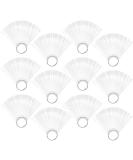 Hedume 12 Set Clear Nail Swatches Sticks - 600 Tips with Split Ring Holder | Transparent Fan-shaped Nail Art Tips for Display and DIY - Buy Online on GoSupps.com