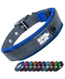 Black Rhino Comfort Collar - Super Soft Neoprene Dog Collar for All Breeds | Adjustable Reflective & Weatherproof | Medium Sports Blue/Gray - Buy Online on GoSupps.com