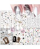 6 Sheets Cute Cat Nail Art Stickers Cartoon Nail Decals 3D Nail Art Supplies Self-Adhesive Cat Cartoon Designer Nail Stickers Manicure Tips Acrylic Nails Decoration Accessories for Women Kids Girls Design 5 - Buy Online on GoSupps.com