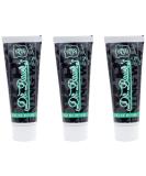 Dr. Bauer's Black Mint Whitening Toothpaste 75ml - Activated Carbon Fluoride-Free Coconut Oil & Papain - 3-Pack for Healthy Smiles - Buy Online on GoSupps.com