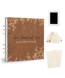 Creawoo Wooden Baby Memory Book Set - Baby's First 5 Years Milestone Journal, Record Diary, Scrapbook, Keepsake Gift Box for New Parents - Includes Ink Pad, Souvenir Bags, Envelopes - Buy Online on GoSupps.com