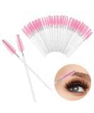 50 Disposable Pink Lash Brushes & Eyebrow Spoolers - Crystal Mascara Wands for Beauty Salon & Home Use - Buy Online on GoSupps.com