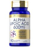 Carlyle Alpha Lipoic Acid 600mg with Biotin | Non-GMO Gluten-Free | 90 Capsules - Premium Supplement for Energy & Antioxidant Support - Buy Online on GoSupps.com