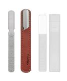 VOGARB Professional Nail Files For Natural Hard/Thick Nails with Case 4.6'' Double Sided 180 Diamond Grits Metal Stainless Steel No Slip Handle Easily Grinding Finger Toe Salon Home Travel (1 Pack(A)) - Buy Online on GoSupps.com