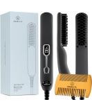 Aberlite EDC - Premium Beard Straightener Brush for Men - Professional Straightening Tool Heated Comb - for Short & Long Beards  - for Home and Travel (Grey) - Buy Online on GoSupps.com