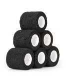 6 Rolls Self-Adhering Bandage for Dogs & Cats - Elastic Vet Wrap 5cm x 4.5m - Cohesive Adhesive Bandages for Pets (Black) - Buy Online on GoSupps.com
