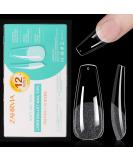 Fake Long Coffin Nails - ZAHRVIA 552PCS Soft Gel Full Cover Nail Tips Kit for Nails Extensions Clear Acrylic Glue Tips No File False French Nail Tips for Manicure Salons Nail Art (Long Coffin) Long Coffin-552 - Buy Online on GoSupps.com