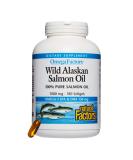 Natural Factors Omega Factors Wild Alaskan Salmon Oil 1000 mg 180 Softgels - Buy Online on GoSupps.com
