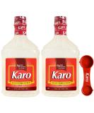 Karo Light Corn Syrup with Real Vanilla 32oz Bottle (Pack of 2) + Measuring Spoon - Buy Online on GoSupps.com