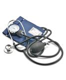 Belmalia Manual Arm Blood Pressure Monitor with Dual Head Stethoscope - Aneroid Sphygmomanometer & Cuff Bag - Blue/Black - Buy Online on GoSupps.com