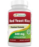 Best Naturals Red Yeast Rice 600mg Capsules - 120 Caps (2 capsules per serving) - Promotes Heart Health and Cholesterol Support - Buy Online on GoSupps.com