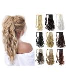 Felendy 18-24 Ponytail Extension Ash Blonde Mix Light Bleach Blonde 18 Inch Curly Drawstring Hairpiece for Women - Buy Online on GoSupps.com