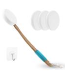 LFJ Long Handle Body Lotion Applicator for Back - Sunscreen & Shower Skin Care Tool with 4 Replaceable Pads for Men and Women - Buy Online on GoSupps.com