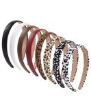 Rtinsd Leopard Print Headbands for Women - 2cm Wide Non-slip Cheetah Fashion Hair Bands - 8 Pcs Multicolor Wild Jungle Accessories - Buy Online on GoSupps.com