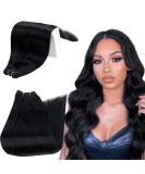 Runatur Real Hair Extensions - 30cm Short Black Human Hair Treats | Smooth Sew-In 70g #1 - Buy Online on GoSupps.com