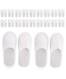 Bekith 20-Pair Disposable Spa Slippers - Comfortable Non-Slip Closed Toe Slippers for Home Hotel & Commercial Use - White - Buy Online on GoSupps.com
