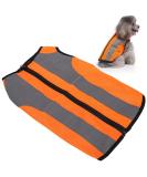 Qcwwy XL Fluorescent Orange Reflective Vest for Dogs - Safety Jacket & Pet Clothing | Bright Warning Safety Gear - Buy Online on GoSupps.com