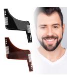 2 pieces of beard templates beard contours stencil specialist Bart Schablone beard forms for chin beard choral bare neck beard comb styling tool beard care for full beard and 3 days beard - Buy Online on GoSupps.com