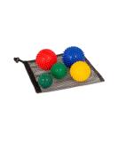 AFH Hedgehog Massage Ball Set of 5 | Rubber Spike Reflex Balls for Relaxation & Reflex Training | International Shipping - Buy Online on GoSupps.com